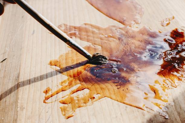 how to clean grease off wood tips