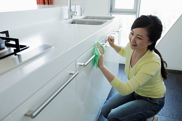 how to clean greasy white kitchen cabinets guide